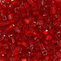 Бисер TOHO Cube, размер 1.5мм, цвет #25C (Внутреннее серебрение, рубин), 10 грамм