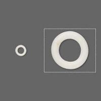 Колечко резиновое, 5х1.0мм, молочного цвета, базовый материал - резина, без покрытия, 10 шт.