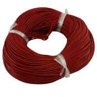 Шнур кожаный, около 2мм, красный, 2 метра