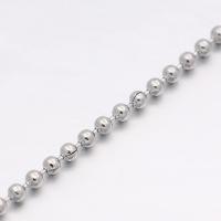 Цепочка отрезная (без замка), 4мм, с шариками, базовый материал - нержавеющая сталь, без покрытия, 1 метр