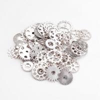 Декоративные элементы, 18-25мм, шестеренки, микс, базовый материал - цинковый сплав, стиль тибетское серебро, 20 грамм