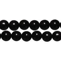 Бусины стеклянные, 12мм, черные, 28 шт., низка
