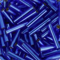 Бисер TOHO Bugle, размер 9мм, цвет #28 (Внутреннее серебрение, кобальт), 10 грамм