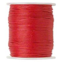 Шнур хлопковый вощеный, около 1мм, красный, 5 метров Шнур хлопковый вощеный, около 1мм, красный, 5 метров