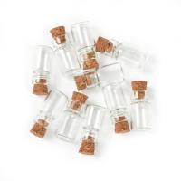 Бутылочка для декорирования, 23х13мм, базовый материал - стекло, стеклянная с пробкой, 1 шт.