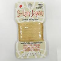 Нить полиэстеровая, S-Lon Japan, толщина 0.3мм, цвет бежевый, моток, 20.1 метра