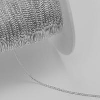 Цепочка отрезная (без замка), 1.8х1.2мм, витая, с алмазной гранью, базовый материал - латунь, стального цвета, 1 метр