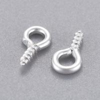 Штифт вкручивающийся, 8.5х4мм, с петелькой, базовый материал - железо, серебристого цвета, 5 грамм