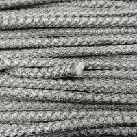 Шнур плетеный с сердечником c люрексом, около 8мм, полиэстер, серебристо-серый, 90 см, 1 шт.