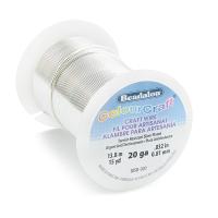 Проволока гибкая, 0.812мм, Beadalon ColourCraft, не темнеющая, посеребренная, катушка, 13.8 метров Проволока гибкая, 0.812мм, Beadalon ColourCraft, не темнеющая, посеребренная, катушка, 13.8 метров