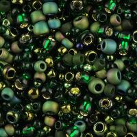 Бисер TOHO Mix, цвет #3209 (Темно-зеленый), 10 грамм