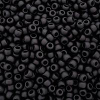 Бисер TOHO круглый, размер 11/0, цвет #49F (Непрозрачный матовый, черный), 10 грамм