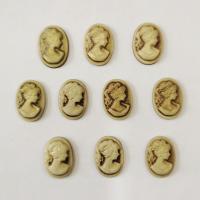 Камея акриловая, 18х13мм, девушка, перламутр на коричневом, 10 шт. Камея акриловая, 18х13мм, девушка, перламутр на коричневом, 10 шт.