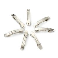 Основа для заколки, 50х7мм, базовый материал - железо, стального цвета, 10 шт.