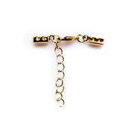 Застежка-карабин 12х7мм с удлиняющей цепочкой и обжимными круглыми концевиками 10х5мм (внутренний размер 4мм), базовый материал - латунь, под золото, 5 шт. Застежка-карабин 12х7мм с удлиняющей цепочкой и обжимными круглыми концевиками 10х5мм (внутренний размер 4мм), базовый материал - латунь, под золото, 5 шт.