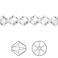 Бусина Swarovski, 8мм, Биконус (#5328), кристально-прозрачный (цвет 001), 1 шт.
