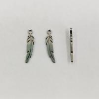 Подвеска, 17х3.7х1мм, перышко, базовый материал - нержавеющая сталь, без покрытия, 1 шт.