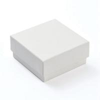 Подарочная коробочка, 9х9х3см, текстурированная, белая, 1 шт., УЦЕНКА Подарочная коробочка, 9х9х3см, текстурированная, белая, 1 шт., УЦЕНКА