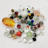 Бусины стеклянные, 2-30мм, граненые, микс форм, размеров и цветов, 70 грамм
