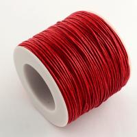 Шнур хлопковый вощеный, около 1мм, красный, 90 метров, катушка Шнур хлопковый вощеный, около 1мм, красный, 90 метров, катушка