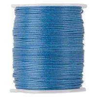 Шнур хлопковый вощеный, около 1мм, синий, 5 метров Шнур хлопковый вощеный, около 1мм, синий, 5 метров