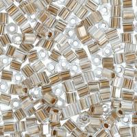 Бисер TOHO Hexagon, размер 11/0, цвет #989 (Внутренняя позолота, хрусталь), 10 грамм