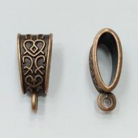 Держатель, 18.5х8мм, удлиненный с якутским орнаментом, базовый материал - цинковый сплав, медный с чернением, 10 шт.