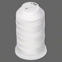 Нить шелковая, толщина 0, белая, 20 метров