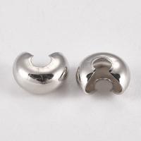 Кримпы, 6х5мм, покрывные, базовый материал - латунь, стального цвета, 5 грамм