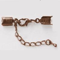 Застежка-карабин 12х7мм с удлиняющей цепочкой и обжимными концевиками 12х6мм (ширина 5мм), базовый материал - железо, темная медь, 5 шт. Застежка-карабин 12х7мм с удлиняющей цепочкой и обжимными концевиками 12х6мм (ширина 5мм), базовый материал - железо, темная медь, 5 шт.