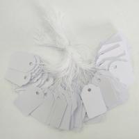 Ценники ювелирные, 29х18мм, картон с нитью, белые, 100 шт.