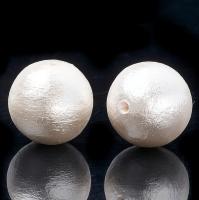 Бусина из хлопка, 12-13мм, хлопковый жемчуг, белый, 2 шт.