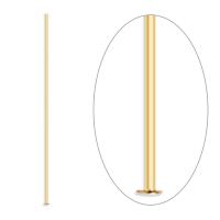 Пины со шляпкой, 50х0.511мм, базовый материал - латунь, позолоченные, 20 шт.