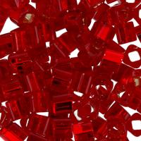 Бисер TOHO Cube, размер 3мм, цвет #25C (Внутреннее серебрение, рубин), 10 грамм