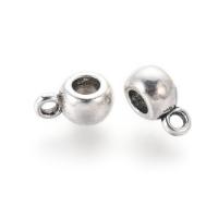 Держатель, 9х4мм, бочонок гладкий, базовый материал - цинковый сплав, стиль тибетское серебро, 5 грамм