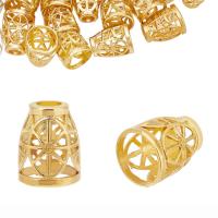 Конус, 13.5х11мм (внутренний размер 9.3мм), кружевной, базовый материал - цинковый сплав, золотистого цвета, 1 шт.