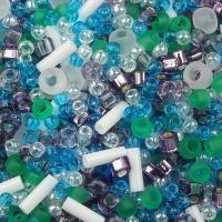 Бисер TOHO Mix, цвет #3229 (Бело-голубой), 10 грамм