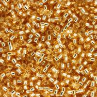 Бисер TOHO цилиндрический, размер 11/0, цвет #22 (Внутреннее серебрение, светлый топаз), 10 грамм
