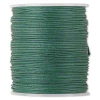 Шнур хлопковый вощеный, около 1мм, тёмно-зеленый, 5 метров Шнур хлопковый вощеный, около 1мм, тёмно-зеленый, 5 метров