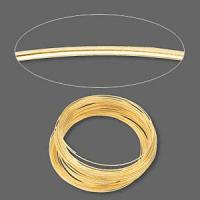 Проволока с памятью, 57х0.65мм, для браслета, позолоченная, 5 витков