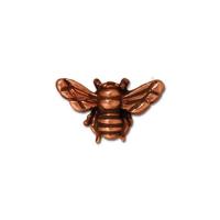 Бусина металлическая, 15х10мм, TierraCast, пчёлка, базовый материал - оловянный сплав, медная, 2 шт.