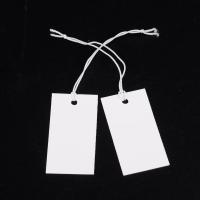 Ценники ювелирные, 35х18мм, картон с резинкой, белые, 50 шт.