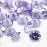 Ювелирный кристалл из фианита, 3мм, форма круг, сиреневый, 50 шт.
