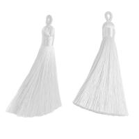 Кисточка декоративная, 75-85х9мм, полиэстер, белая, 2 шт. Кисточка декоративная, 75-85х9мм, полиэстер, белая, 2 шт.