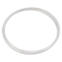 Проволока с памятью, 92х0.6мм, для колье, посеребренная, 5 витков