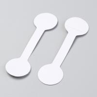 Ценники ювелирные, 50х14мм, круглые с ушком, самоклеющиеся, бумажные, белые, 100 шт.