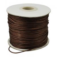 Шнур синтетический вощеный, полиэстеровый, около 1мм, темный бежево-коричневый, 10 метров