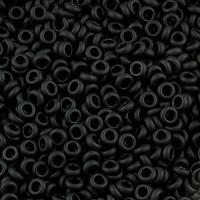 Бисер TOHO Demi Round, размер 8/0, цвет #49F (Непрозрачный матовый, черный), 10 грамм