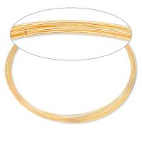 Проволока с памятью, 92х0.7мм, для колье, позолоченная, 1 виток