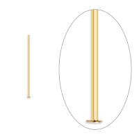 Пины со шляпкой, 19х0.511мм, базовый материал - латунь, позолоченные, 40 шт.